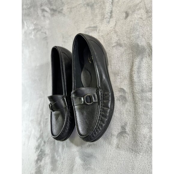 SAS Womens shoes 8M black leather comfort loafers slip on Tripad - Picture 6 of 15